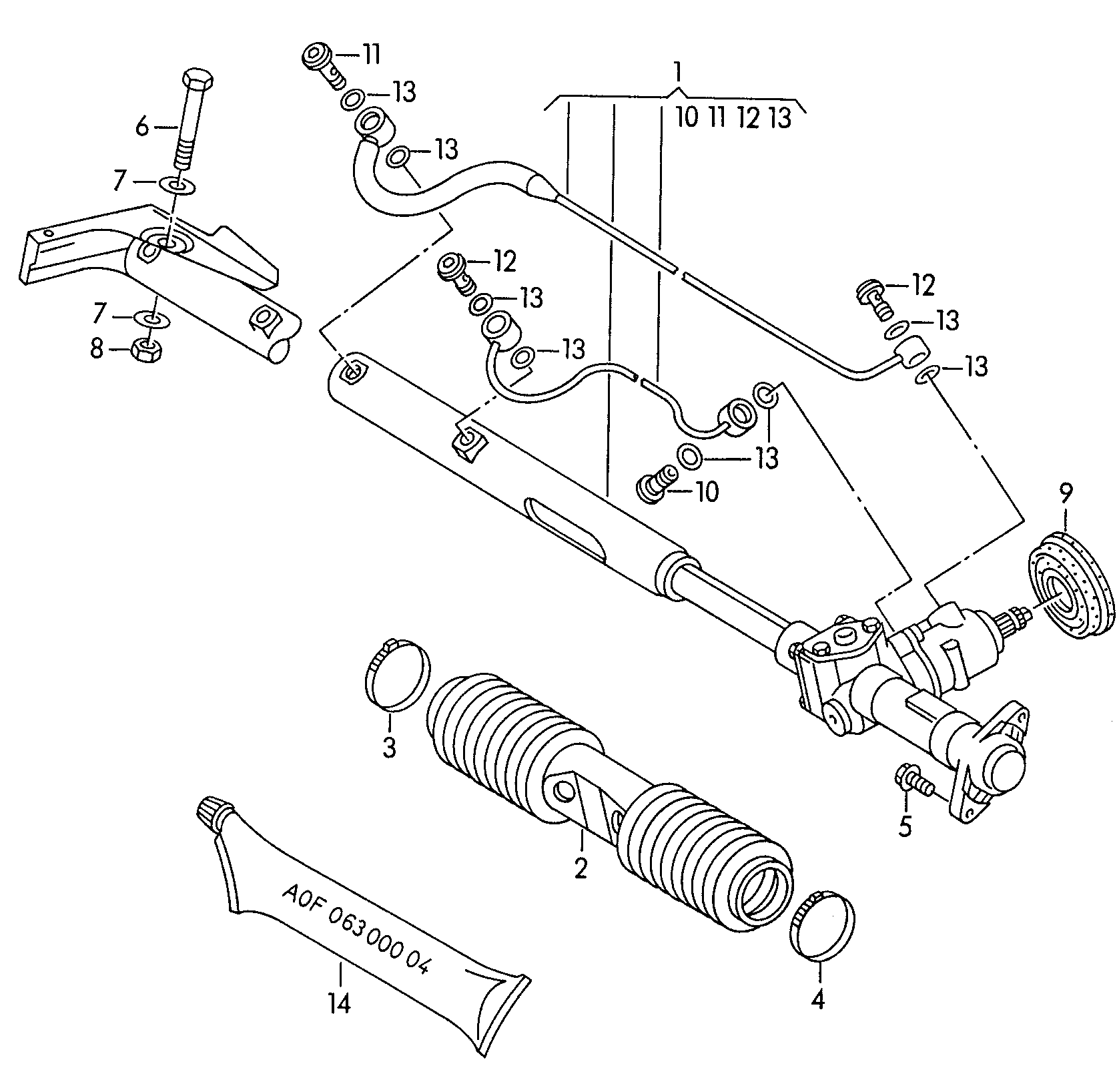 VAG 431 419 831 - Körük dəsti, sükan furqanavto.az