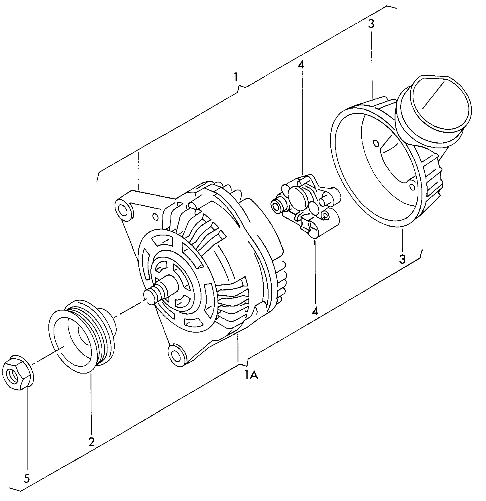 VW 030903181 - Kasnak, alternator, sərbəst dönərli mufta furqanavto.az