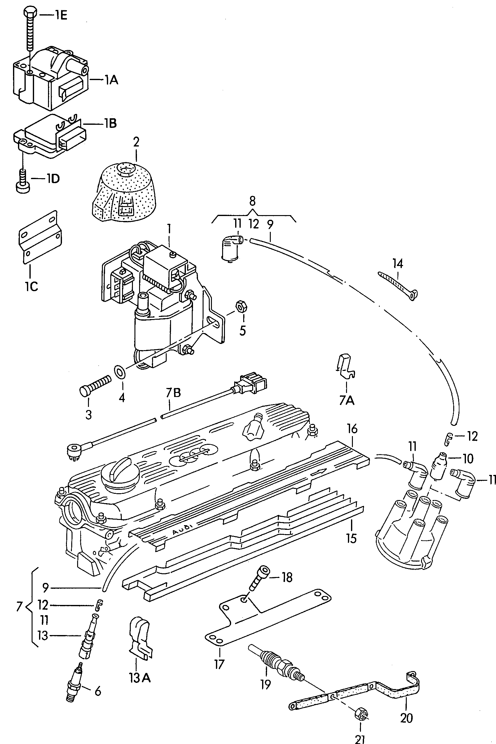 AUDI N  10238502 - Alovlanma kabeli dəsti furqanavto.az