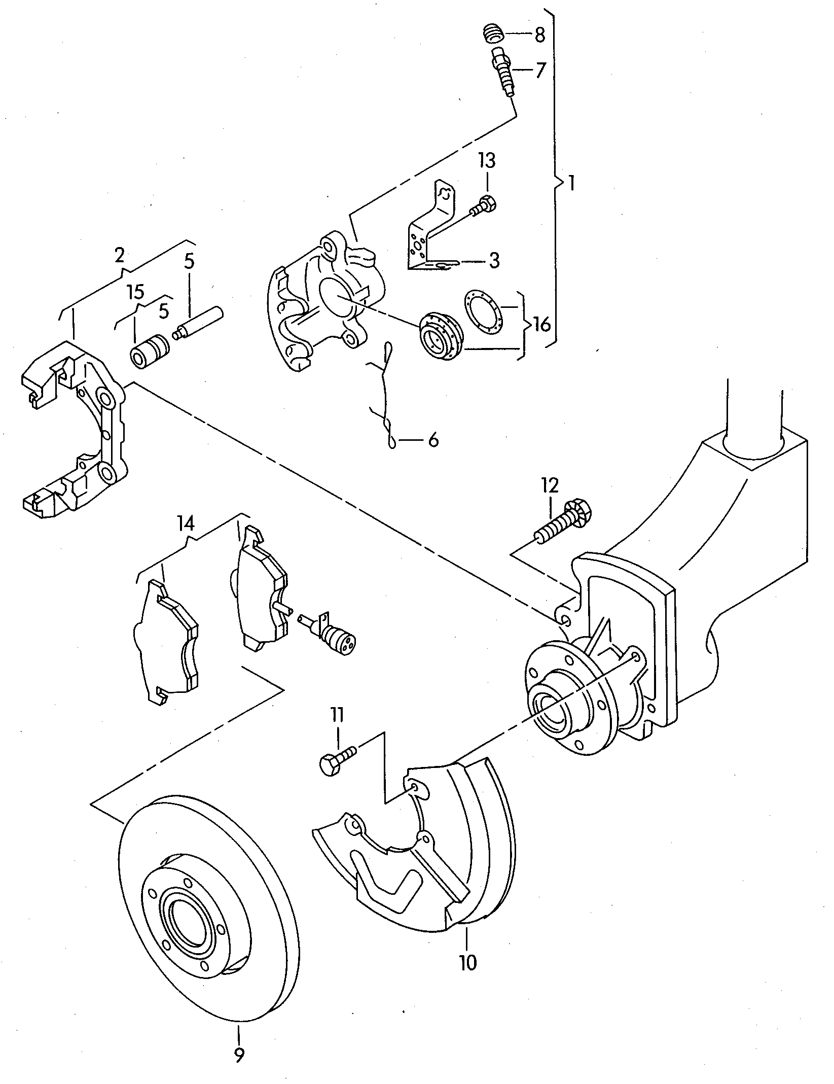 AUDI (FAW) 4A0 698 151 C - Əyləc altlığı dəsti, əyləc diski furqanavto.az