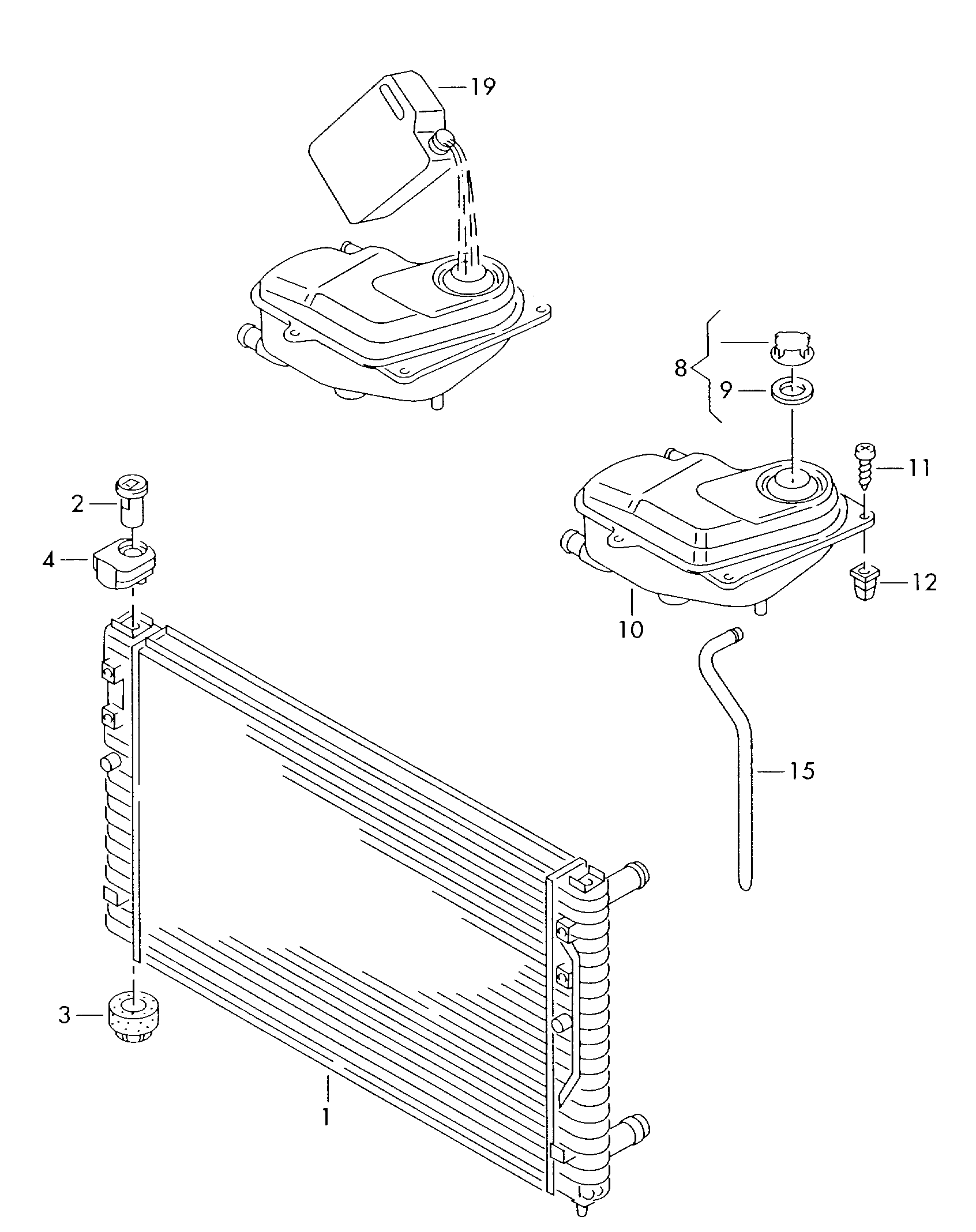 AUDI 8D0 121 251 Q - Radiator, mühərrikin soyudulması furqanavto.az