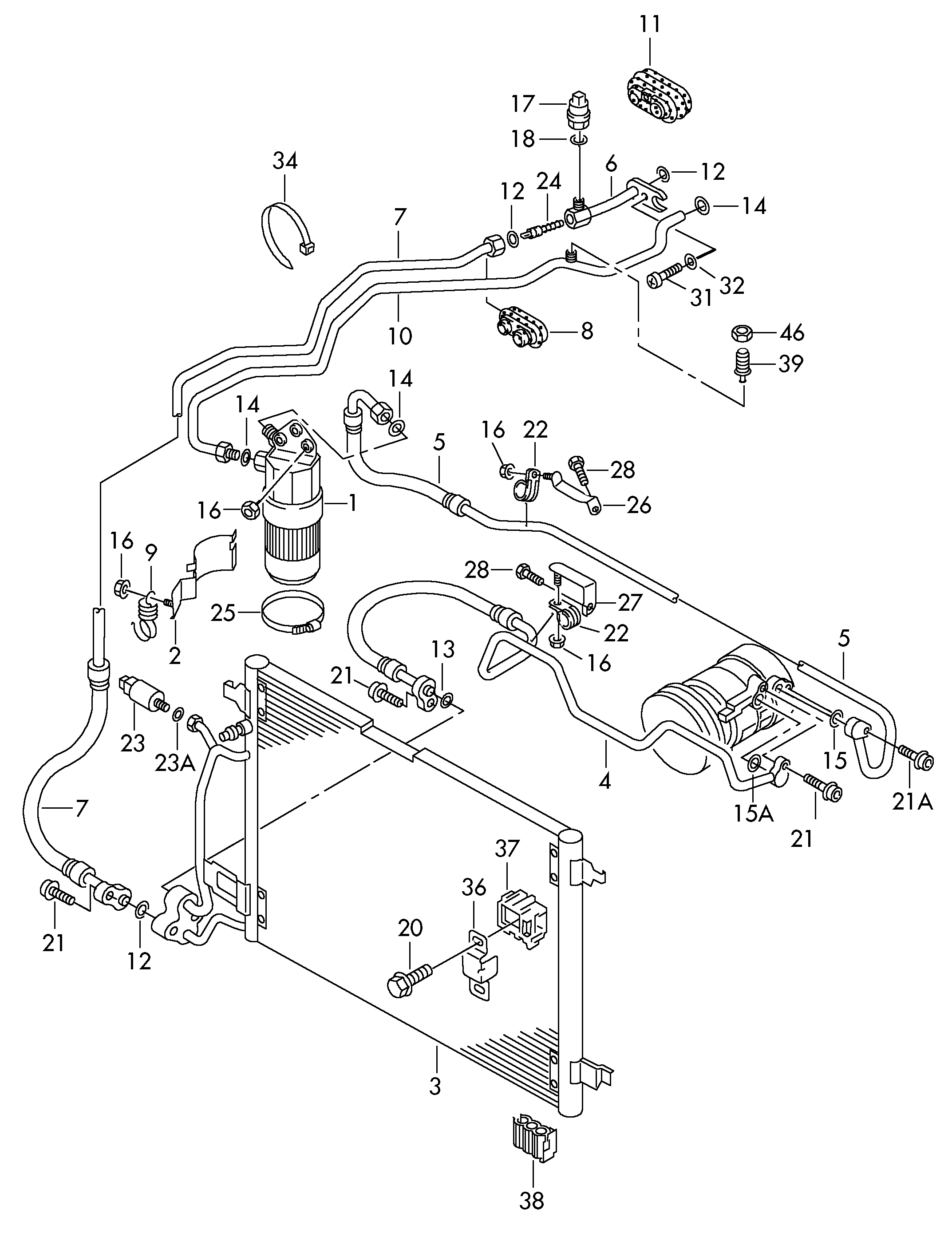 AUDI 8D0260403G - Kondenser, kondisioner furqanavto.az