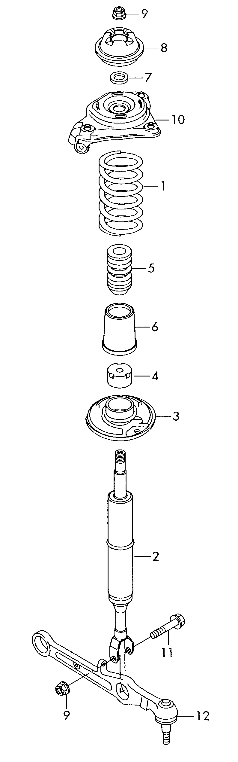 Skoda 4F0412377D - Üst Strut Montajı furqanavto.az