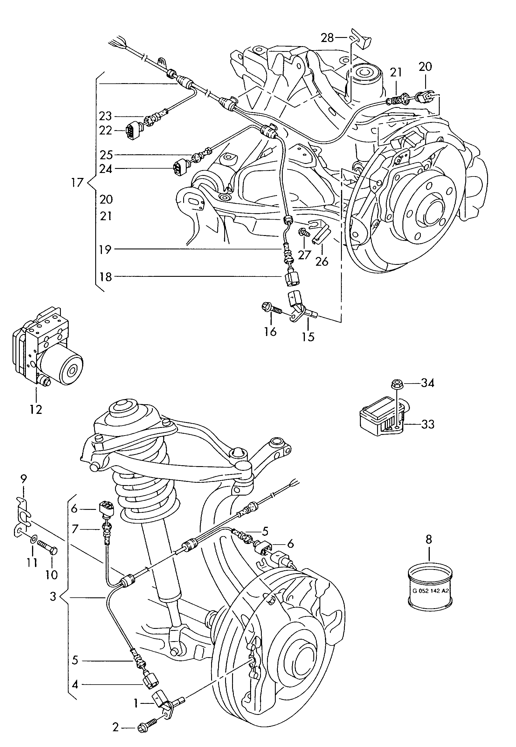 VAG 4E0927803D - Sensor, təkər sürəti furqanavto.az