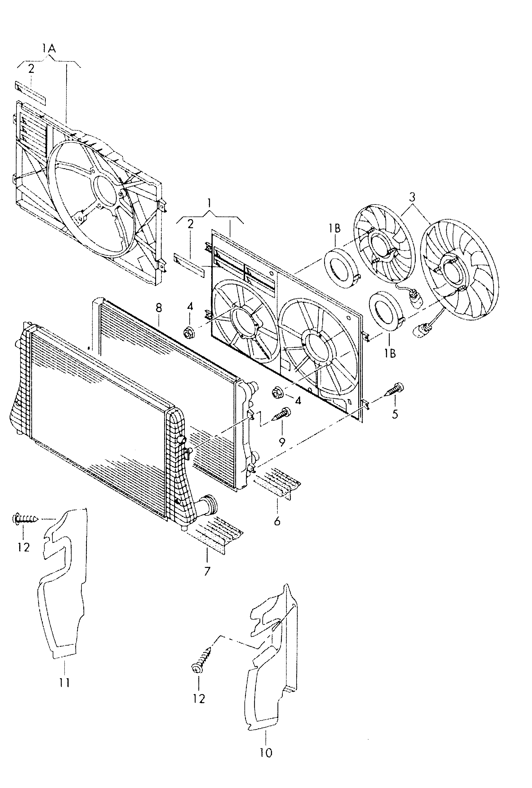 VAG 1K0 121 205 AD - Fen, radiator furqanavto.az