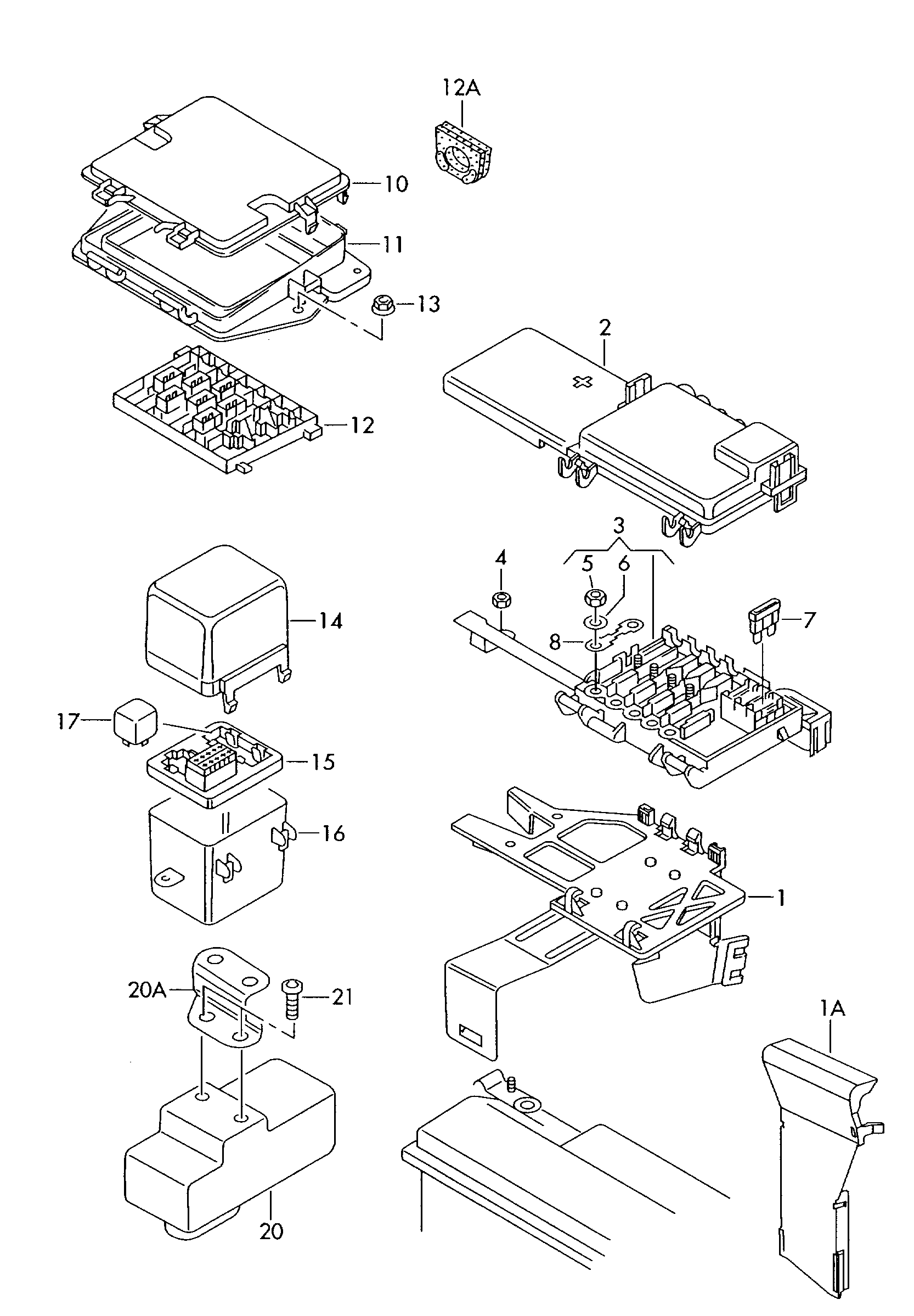 Skoda 1J0937555A+ - Sigorta qutusu furqanavto.az