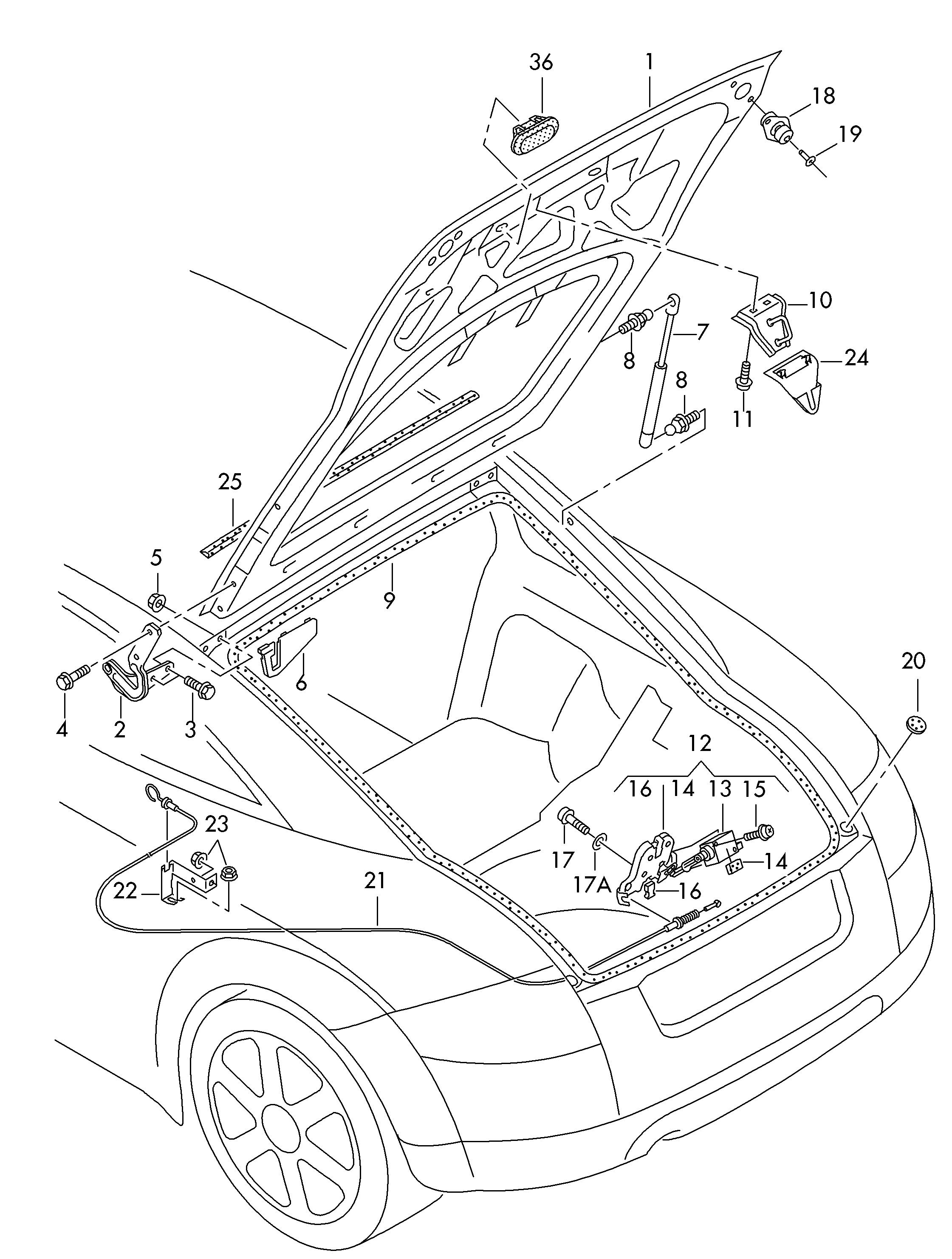 AUDI 8N8 827 552 - Qazlı bulaq, baqaj, yük yeri furqanavto.az