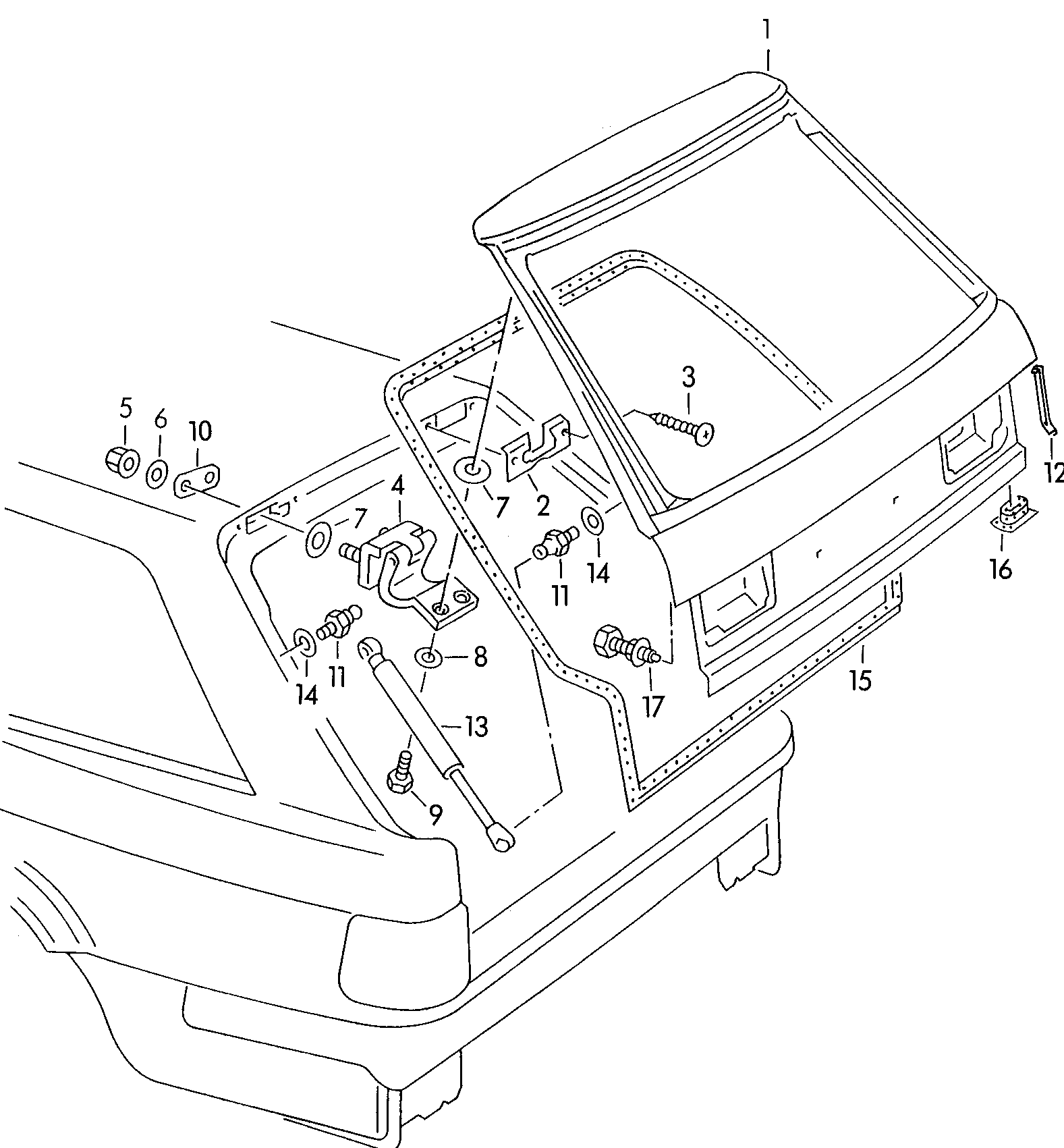 VAG 8A9 827 552D - Qazlı bulaq, baqaj, yük yeri furqanavto.az