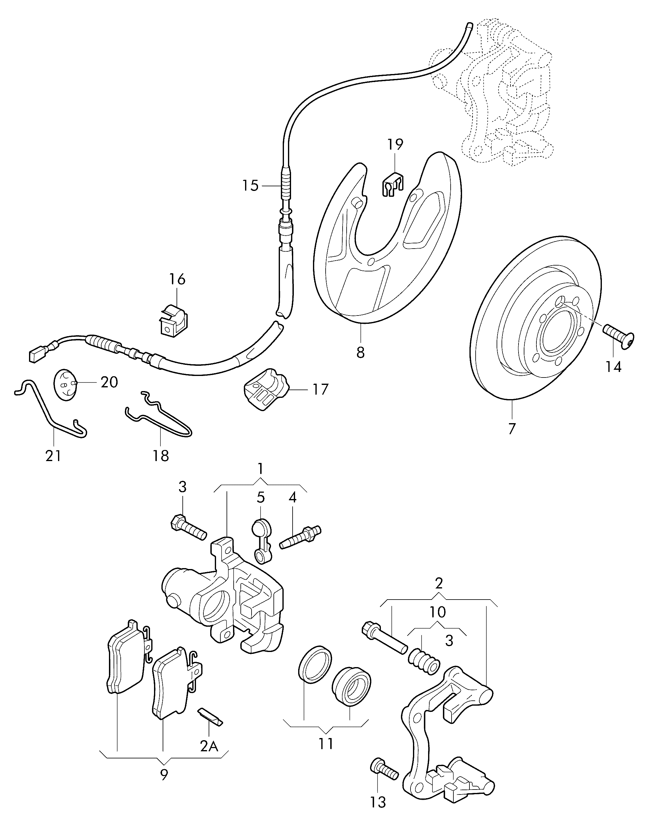 Seat 1J0 615 423 D - Əyləc kaliperi furqanavto.az