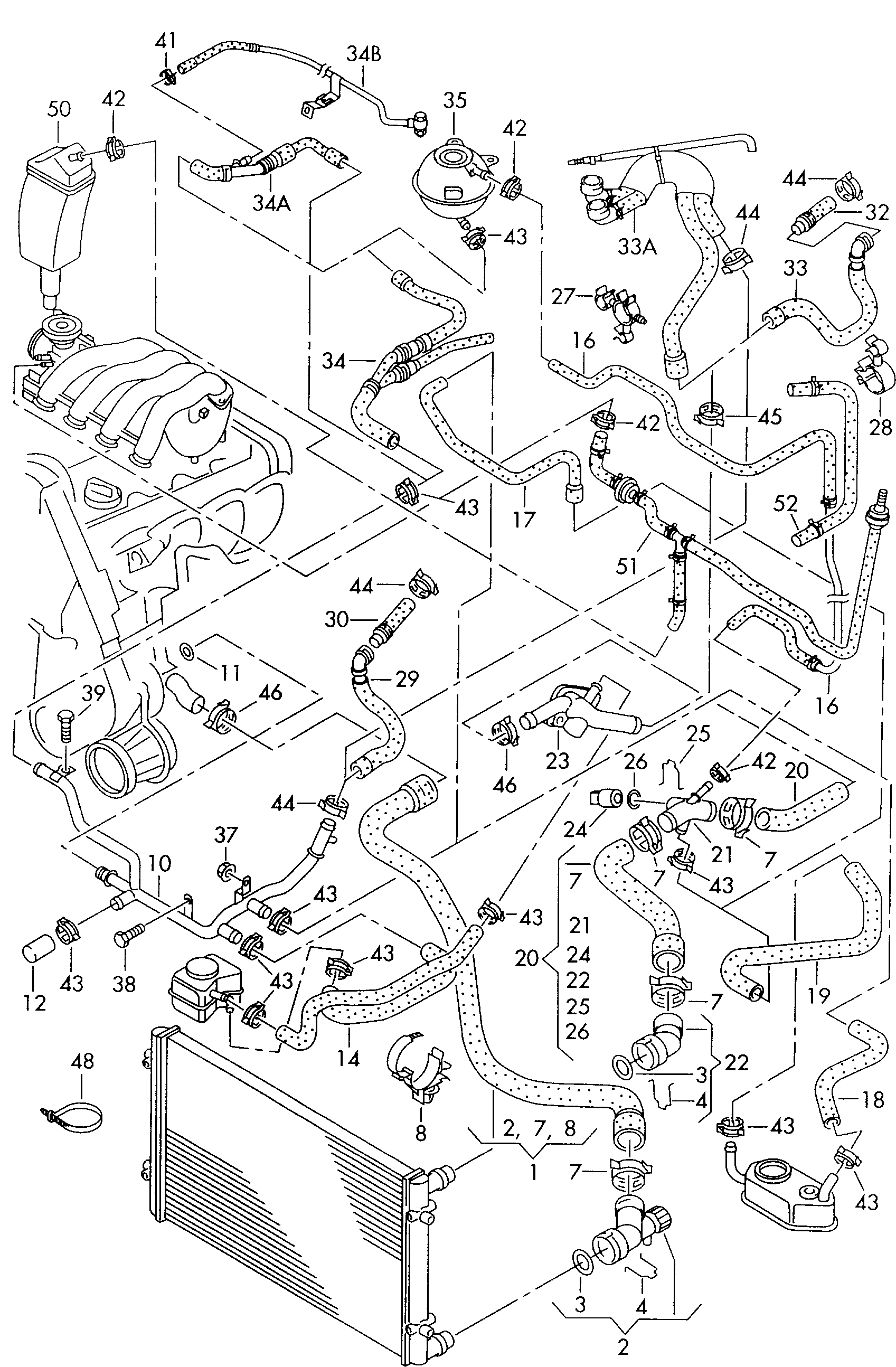 AUDI 1J0 121 087 A - Soyuducu flanş furqanavto.az