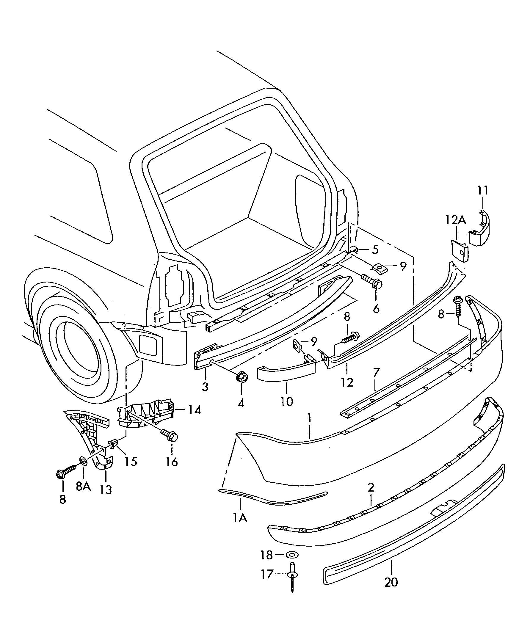 AUDI 8L0807437D - Bamper furqanavto.az