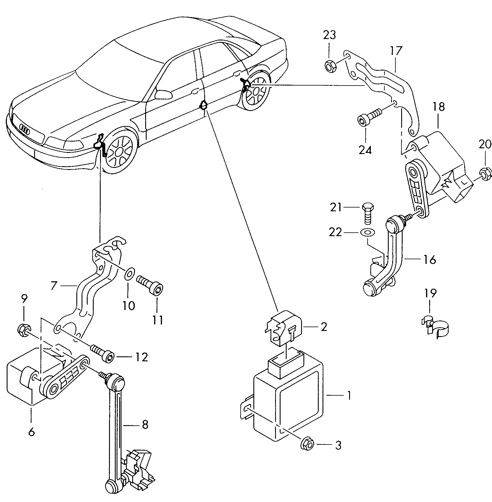 AUDI 4B0 907 503 - Sensor, Ksenon işığı (faranın diapazonunun tənzimlənməsi) furqanavto.az