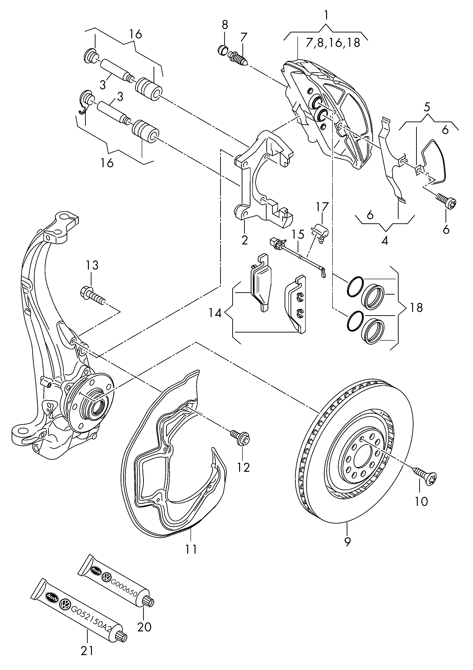 VAG 4G0 615 123 B - Əyləc kaliperi furqanavto.az