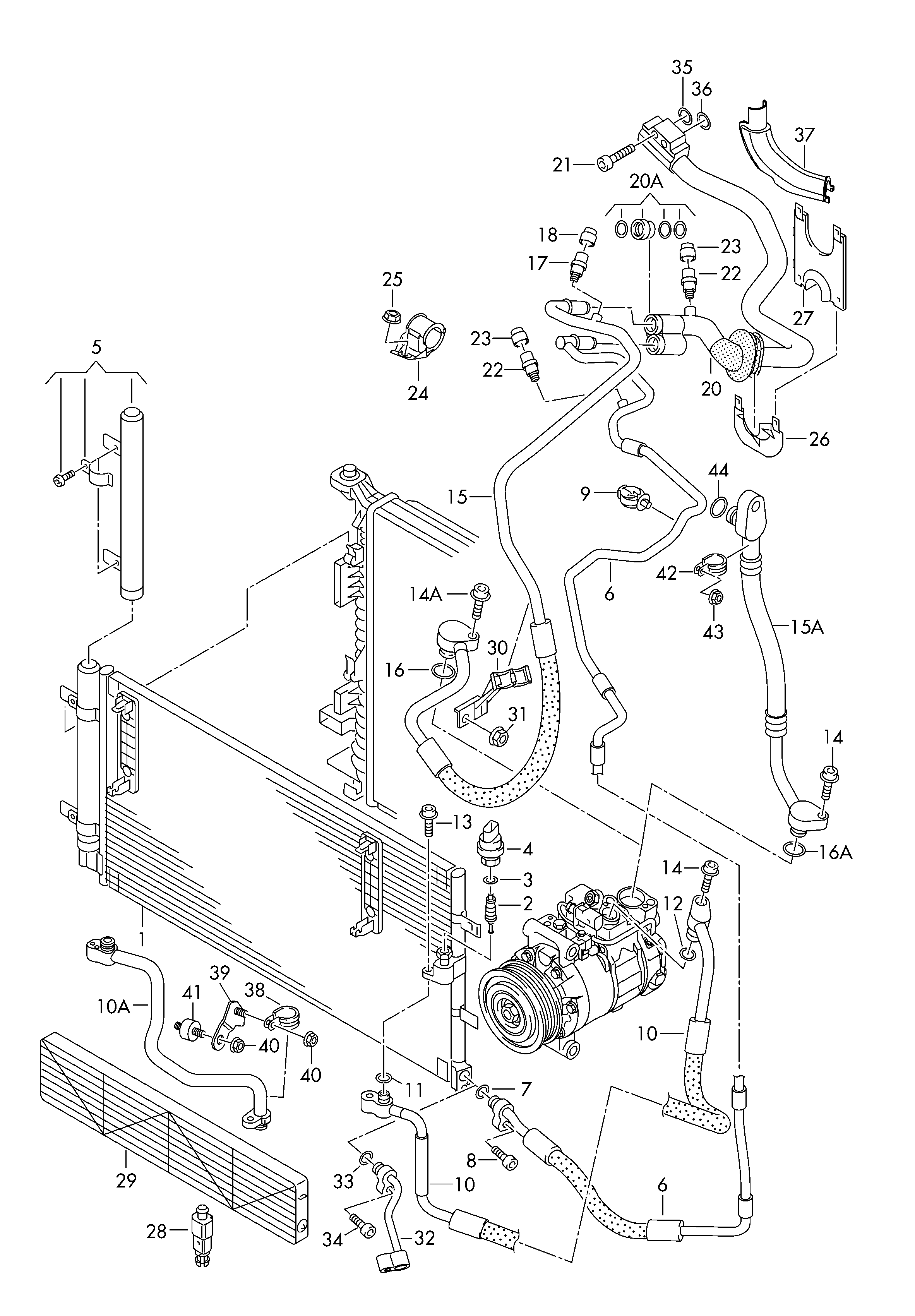 Seat 8K0 260 403 AB - Kondenser, kondisioner furqanavto.az