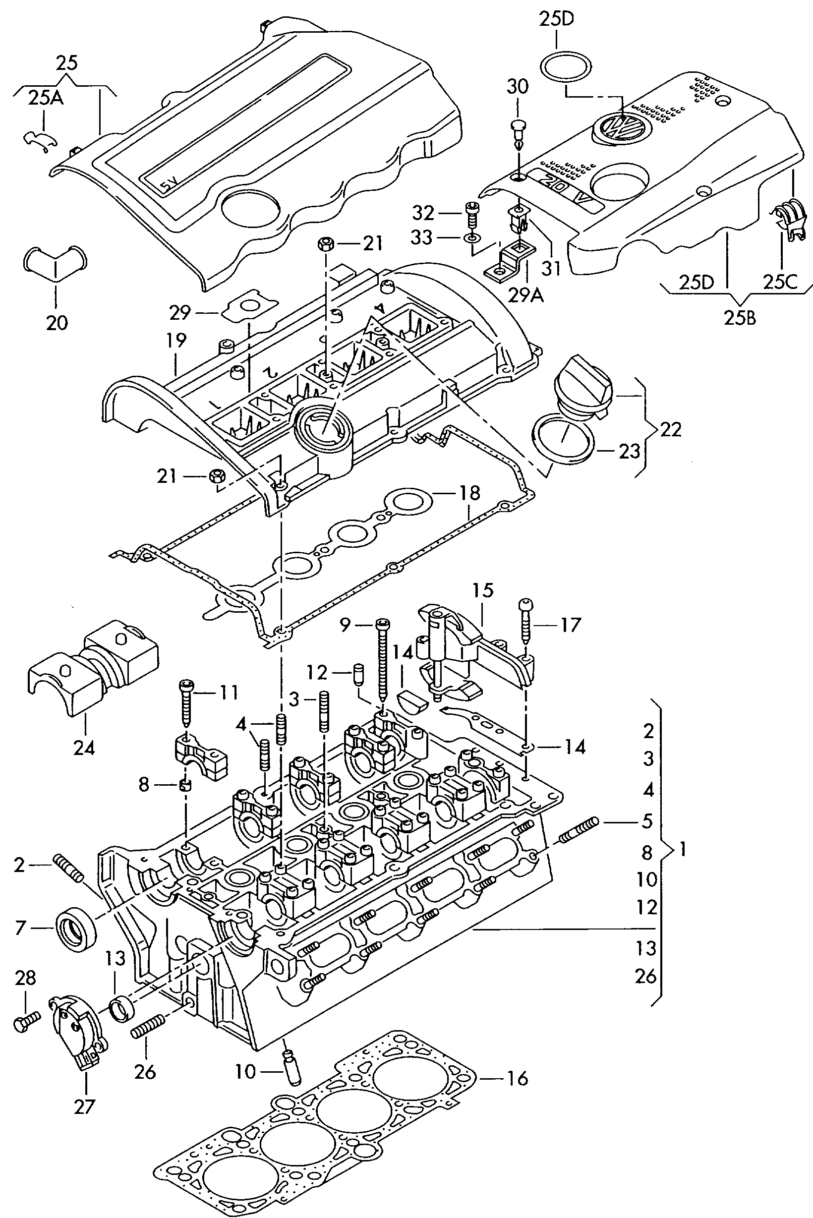 CUPRA 058 198 217 - Gasket set for chain tensioner/camshaft adjuster www.furqanavto.az