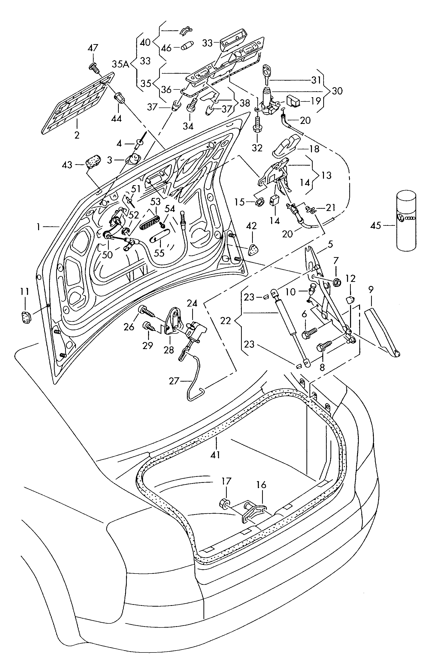 VAG 4B5 827 552G - Qazlı bulaq, baqaj, yük yeri furqanavto.az