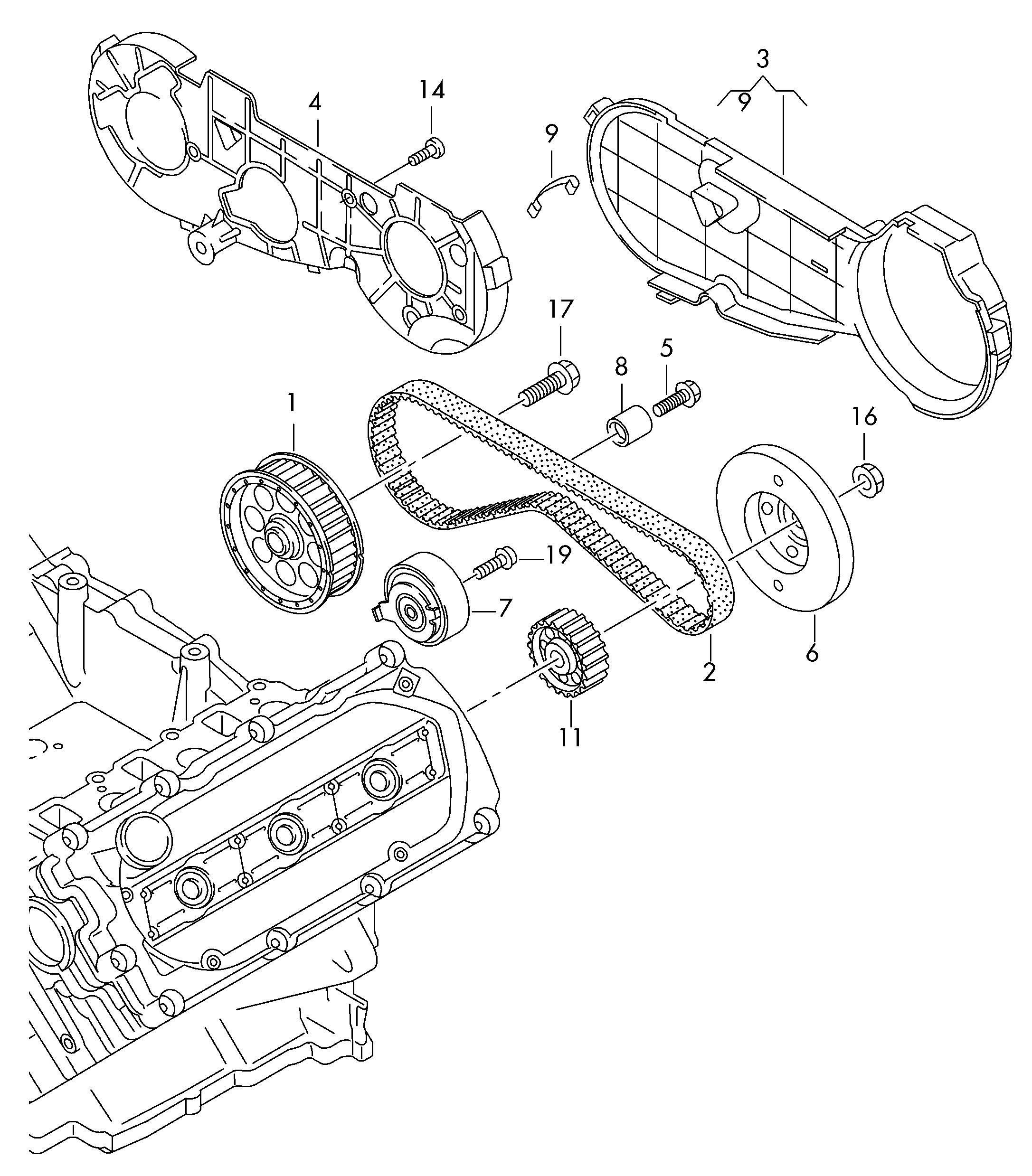 Skoda 03L 109 244 D - Yönləndirmə / Bələdçi kasnağı, vaxt kəməri furqanavto.az