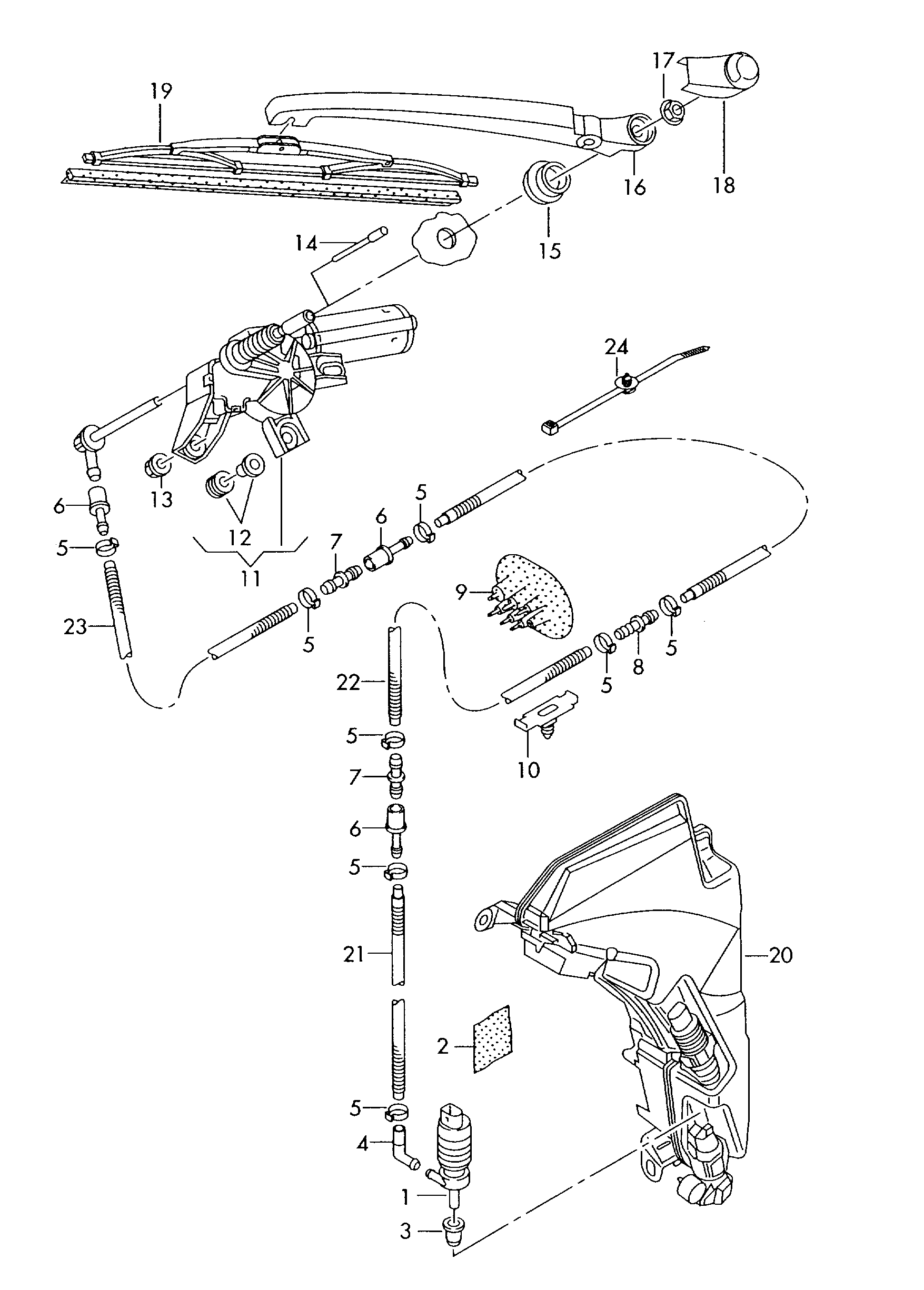 Skoda 8R0 955 425 - Siləcək qol dəsti, pəncərənin təmizlənməsi furqanavto.az