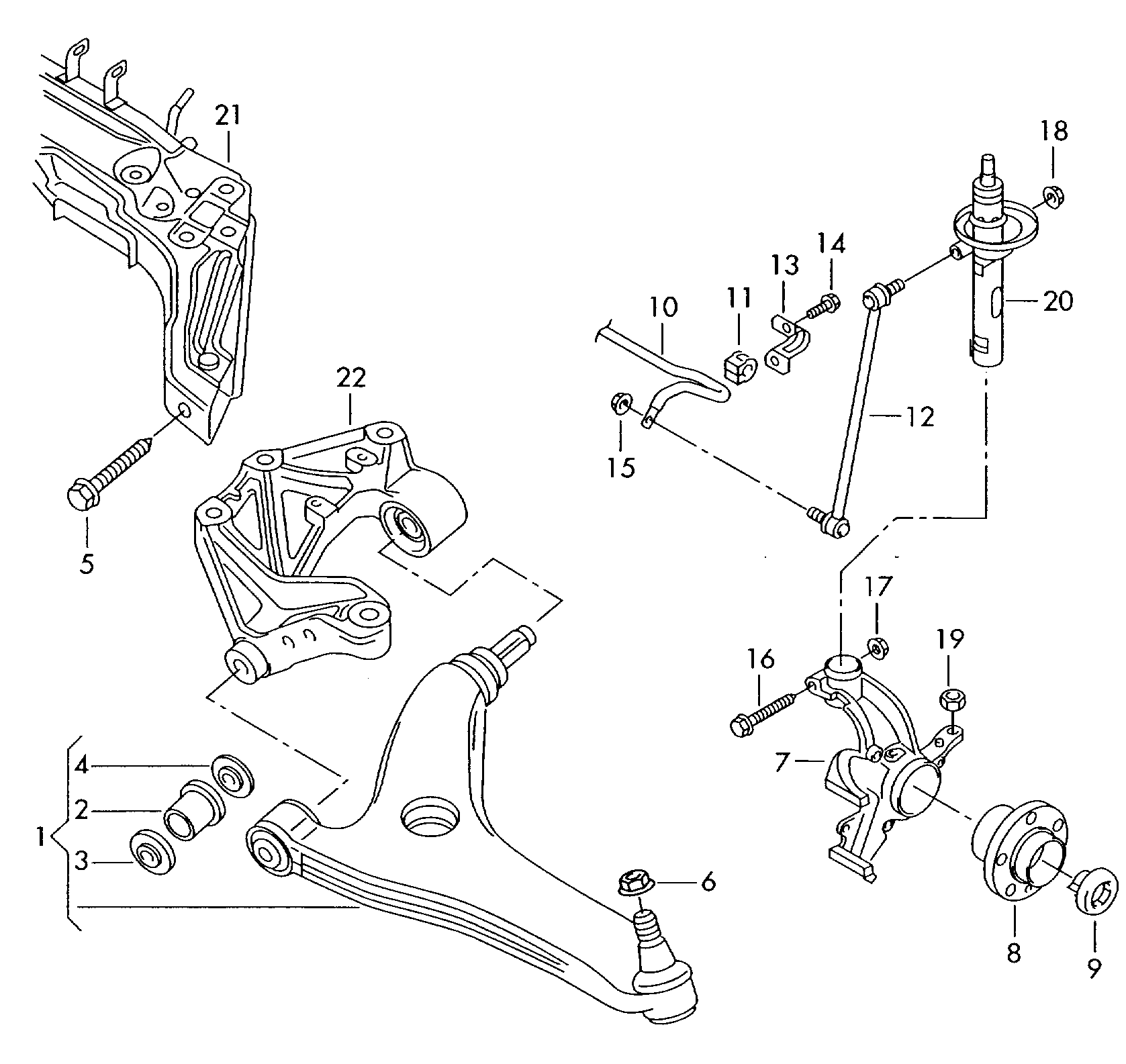 VW 6Q0 411 315 G - Çubuq / Strut, stabilizator www.furqanavto.az