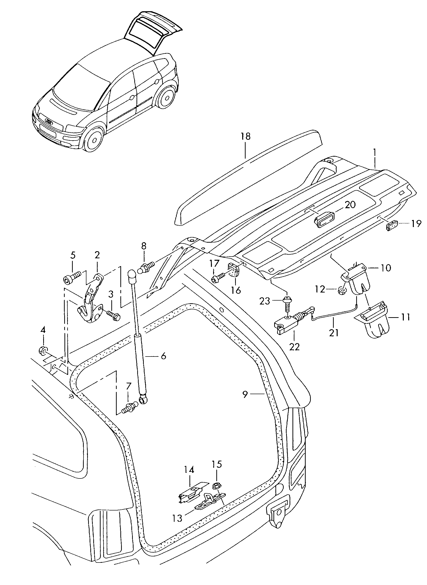 VW 8Z0 827 552 C - Qazlı bulaq, baqaj, yük yeri furqanavto.az