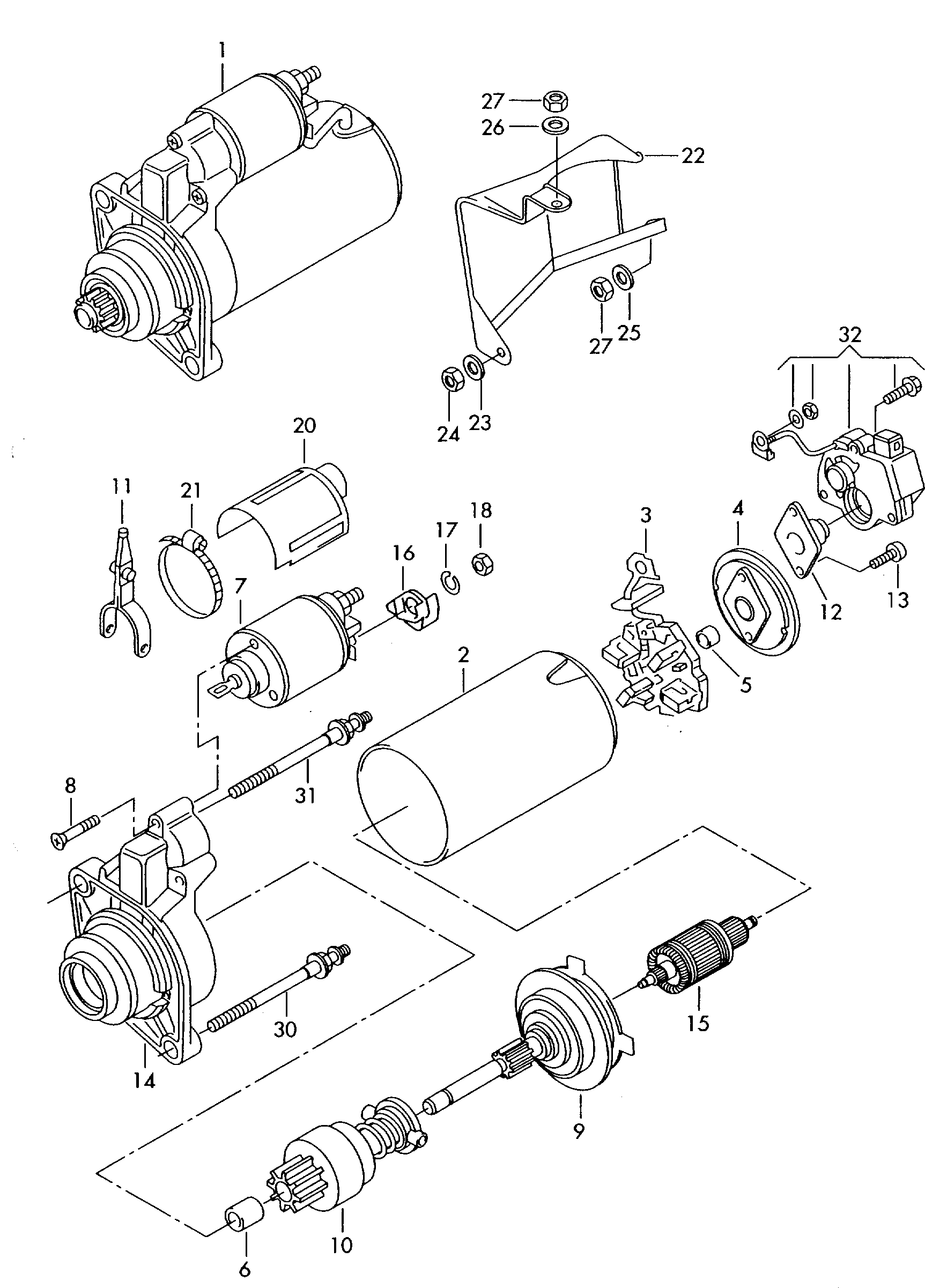 VW 02B911365 - Nişan qolu, başlanğıc furqanavto.az