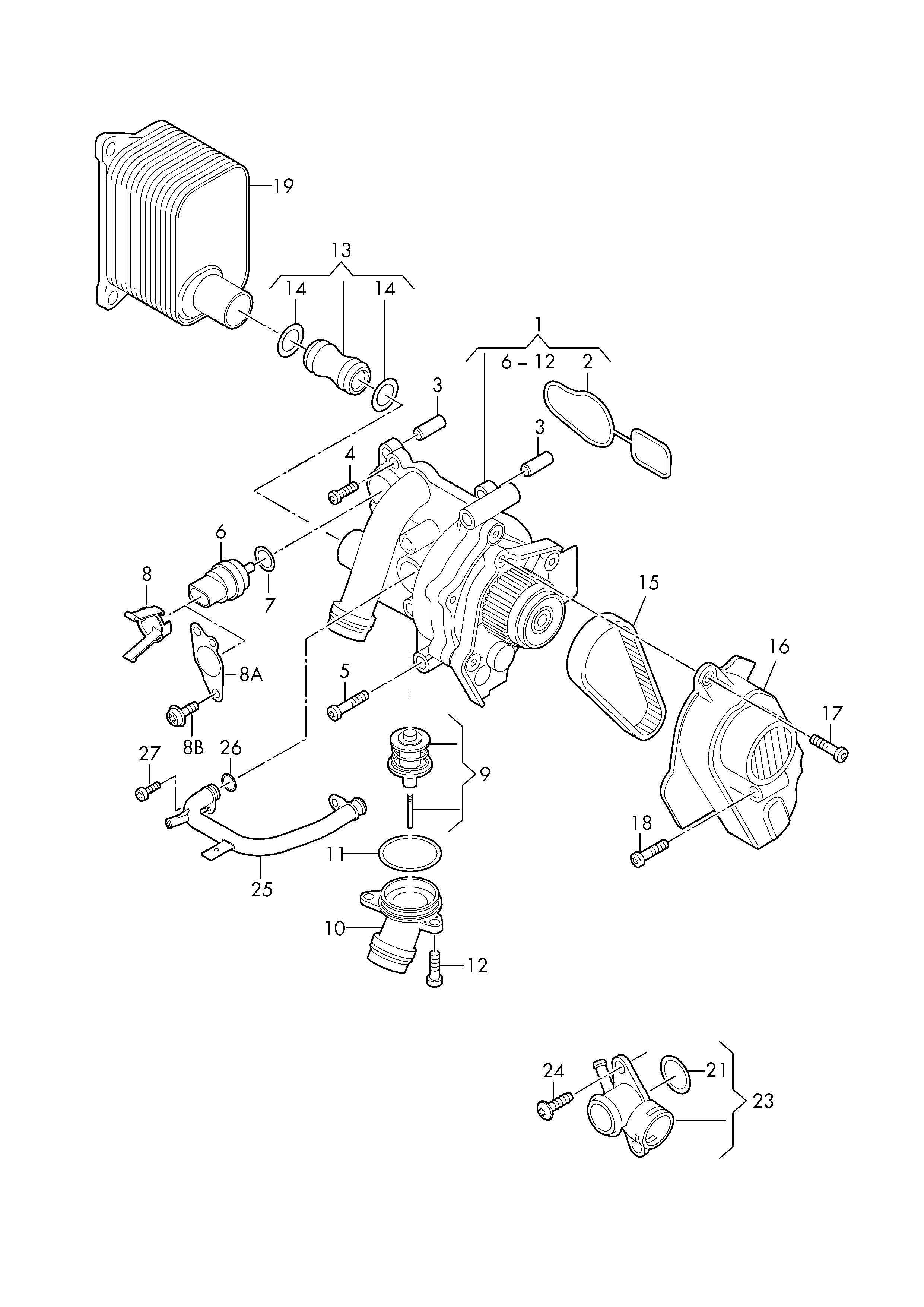 Skoda 06H121121L - Termostat, soyuducu furqanavto.az