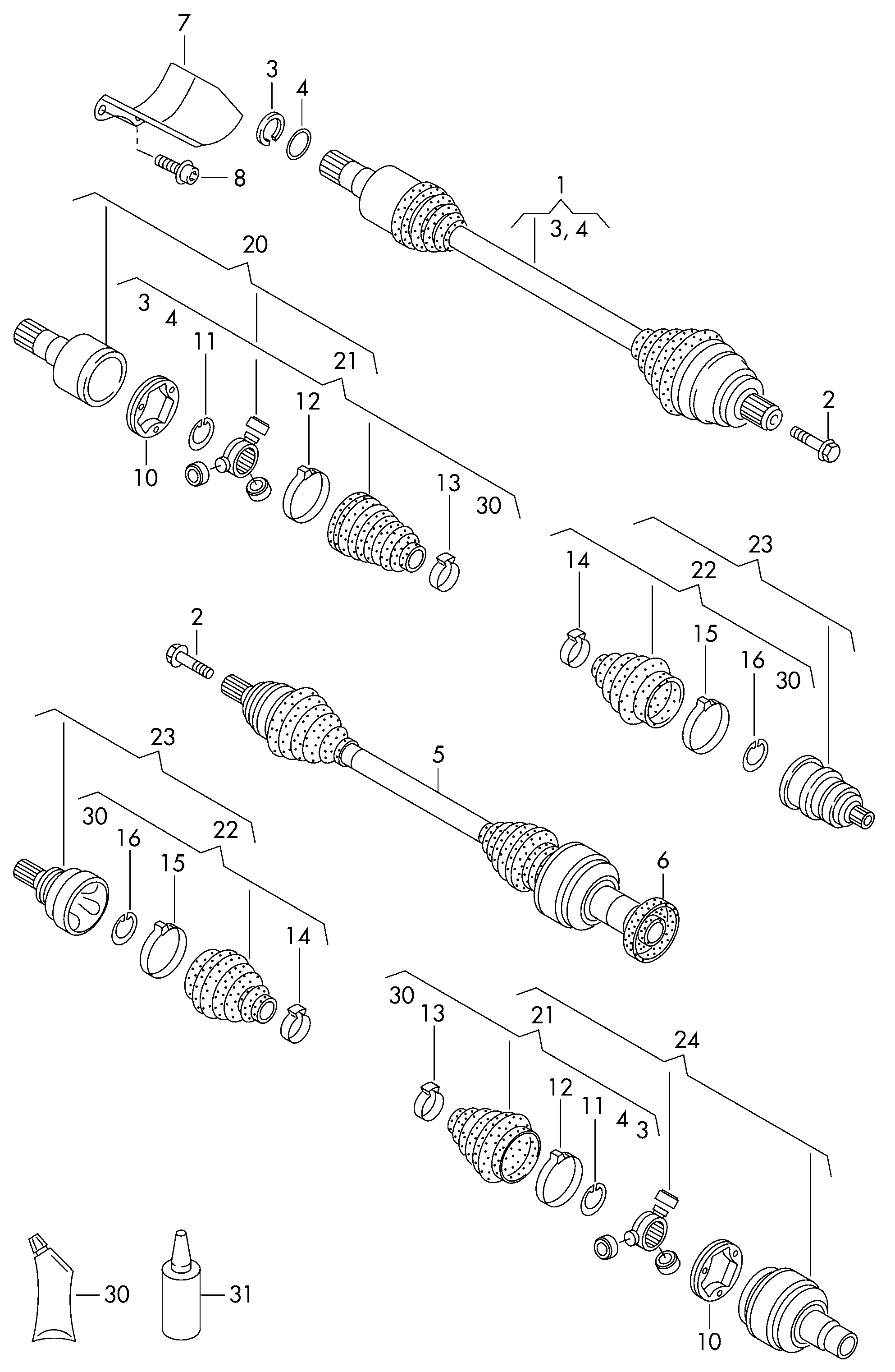 VAG 8V0498201 - Körük, sürücü val furqanavto.az