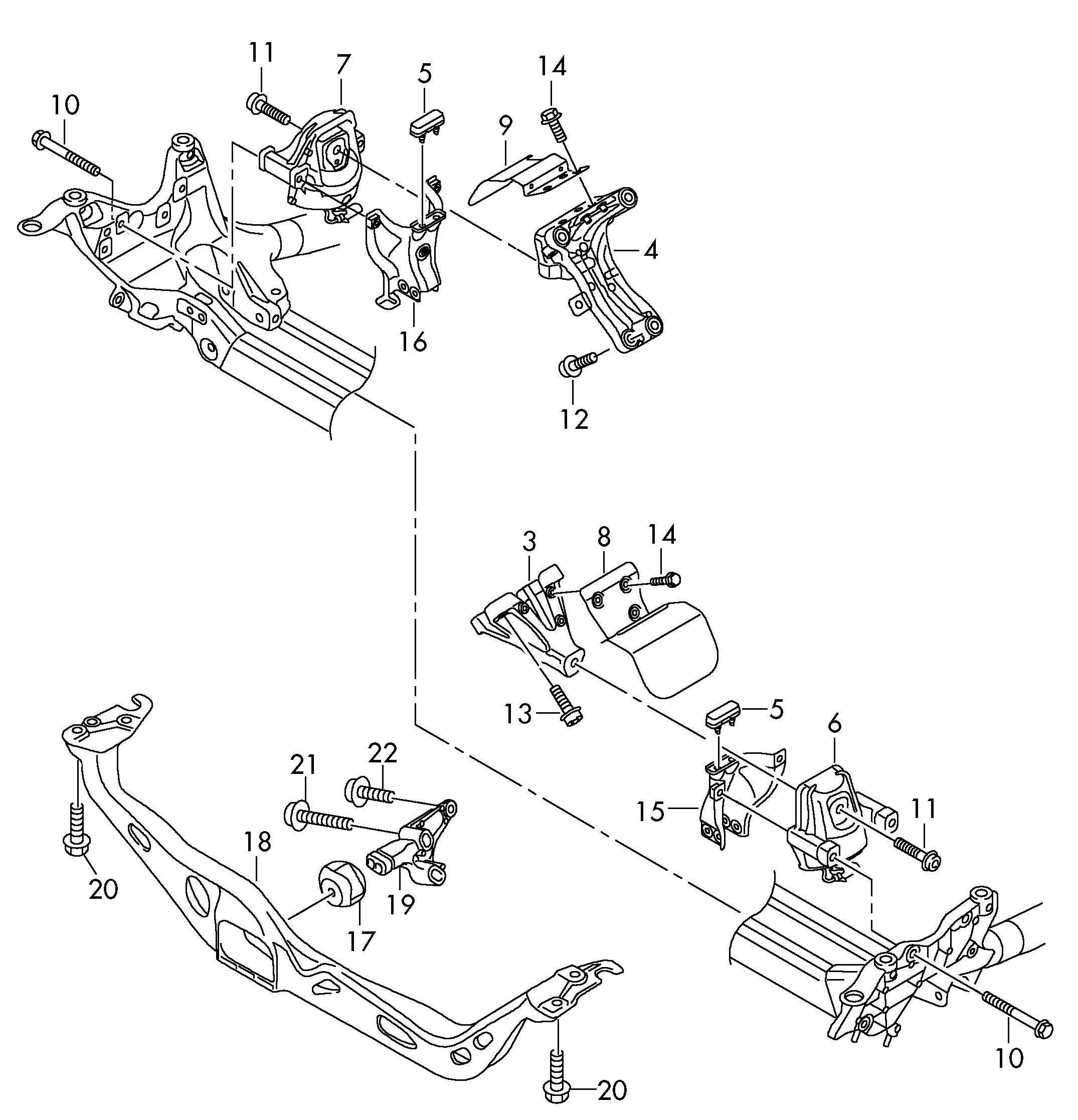 VAG 8R0199381B - Tutacaq, mühərrik montajı furqanavto.az