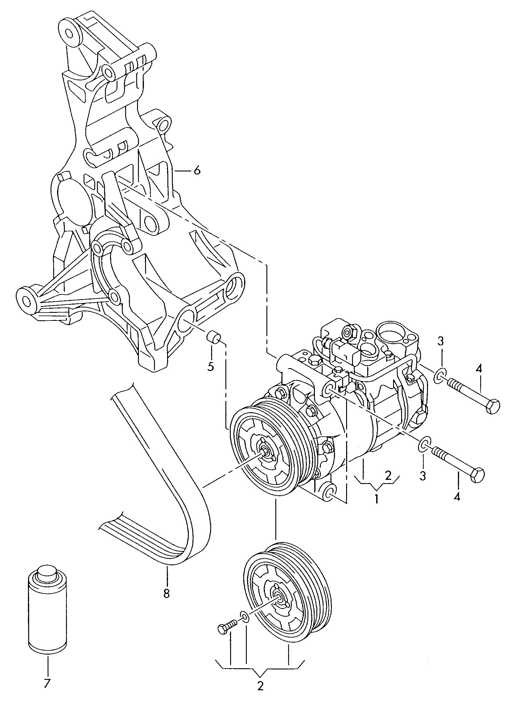 VW 8T0260805P - Kompressor, kondisioner furqanavto.az