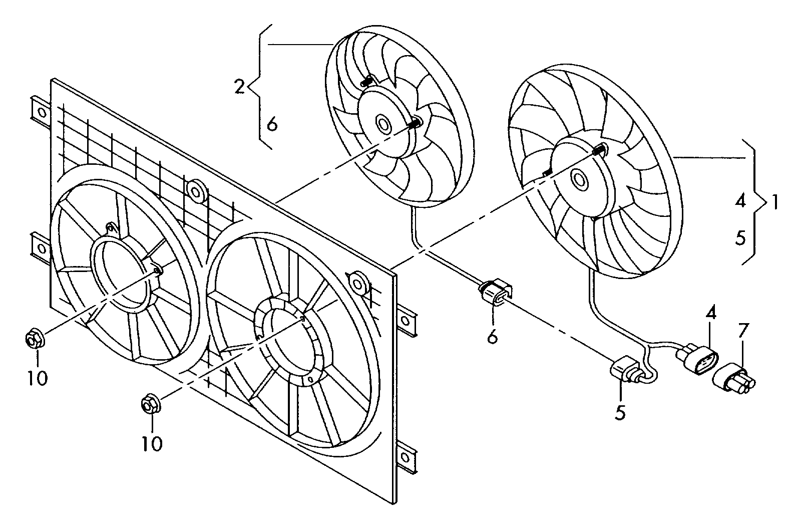 VW 1K0 998 455 - Fen, radiator furqanavto.az