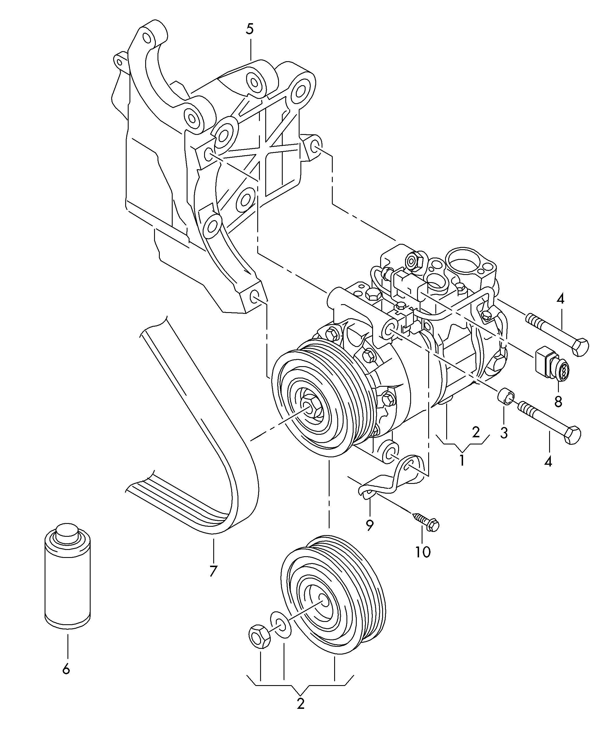 Seat 4G0260805B - Kompressor, kondisioner furqanavto.az