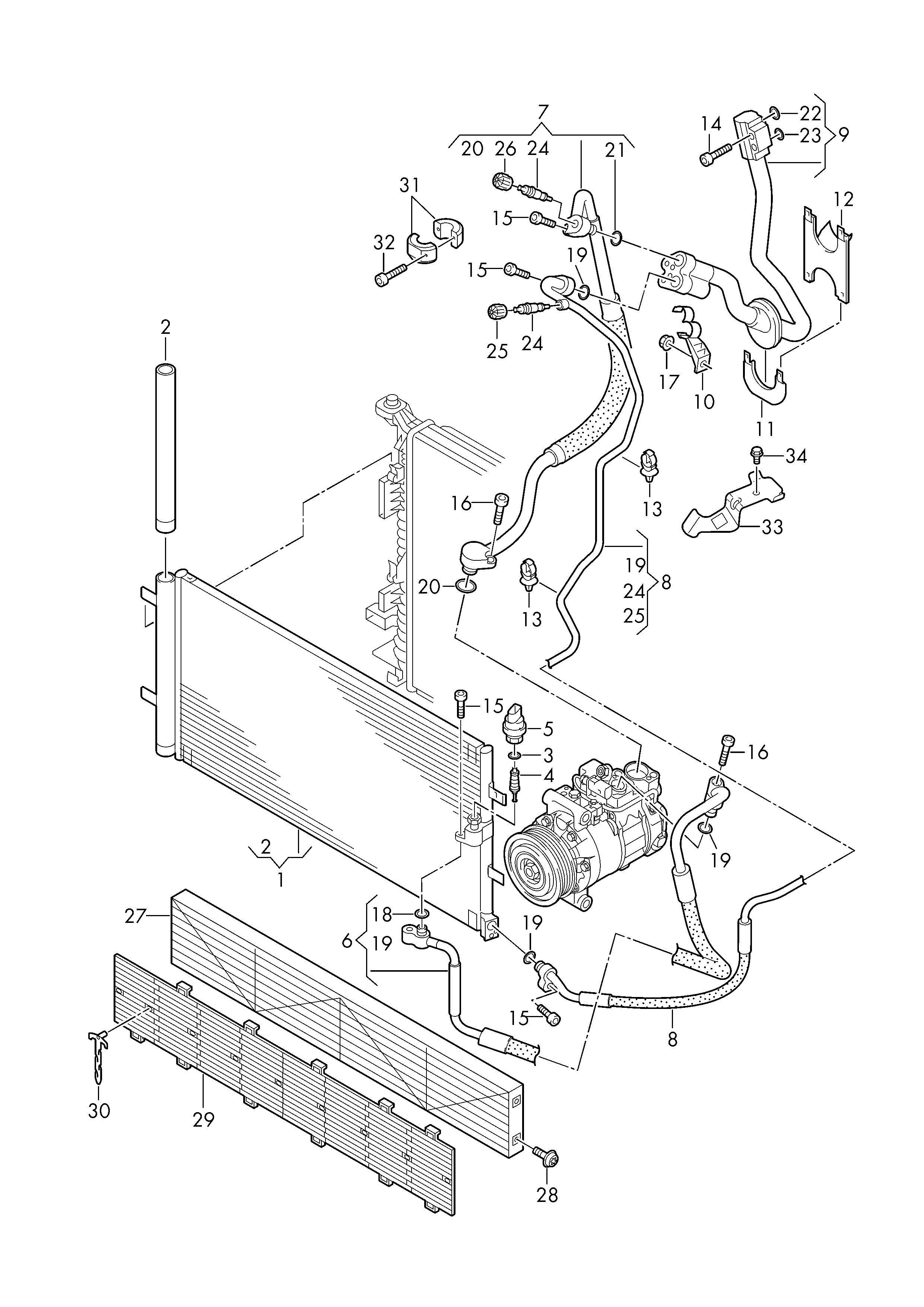 Seat 4G0 260 403 B - Kondenser, kondisioner furqanavto.az