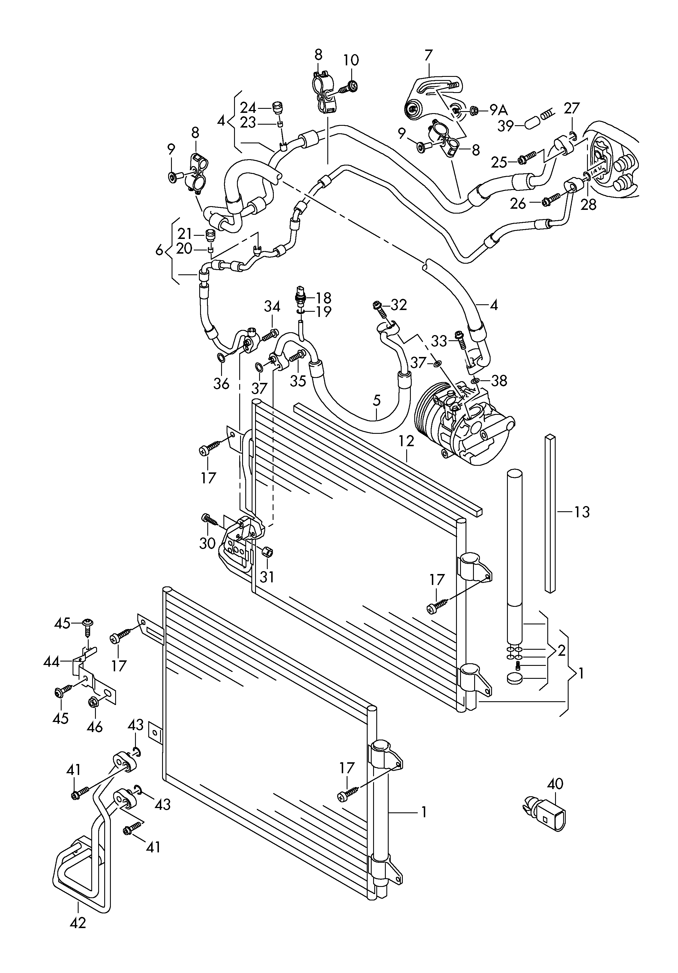 Seat 1K0 820 411 AK - Kondenser, kondisioner furqanavto.az