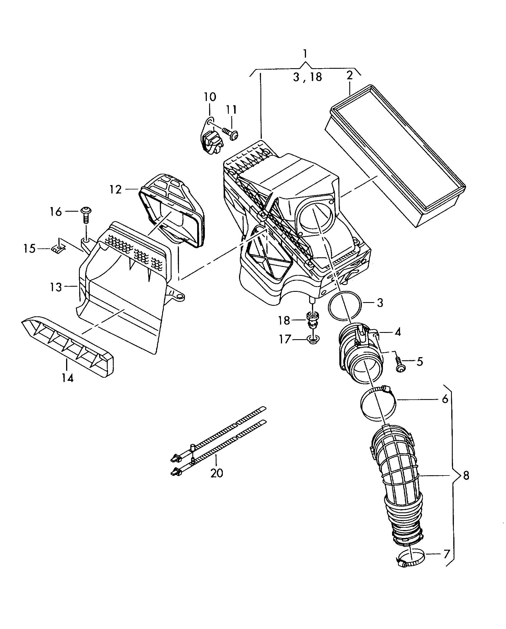 VAG 8R0 133 843 C - Hava filtri furqanavto.az