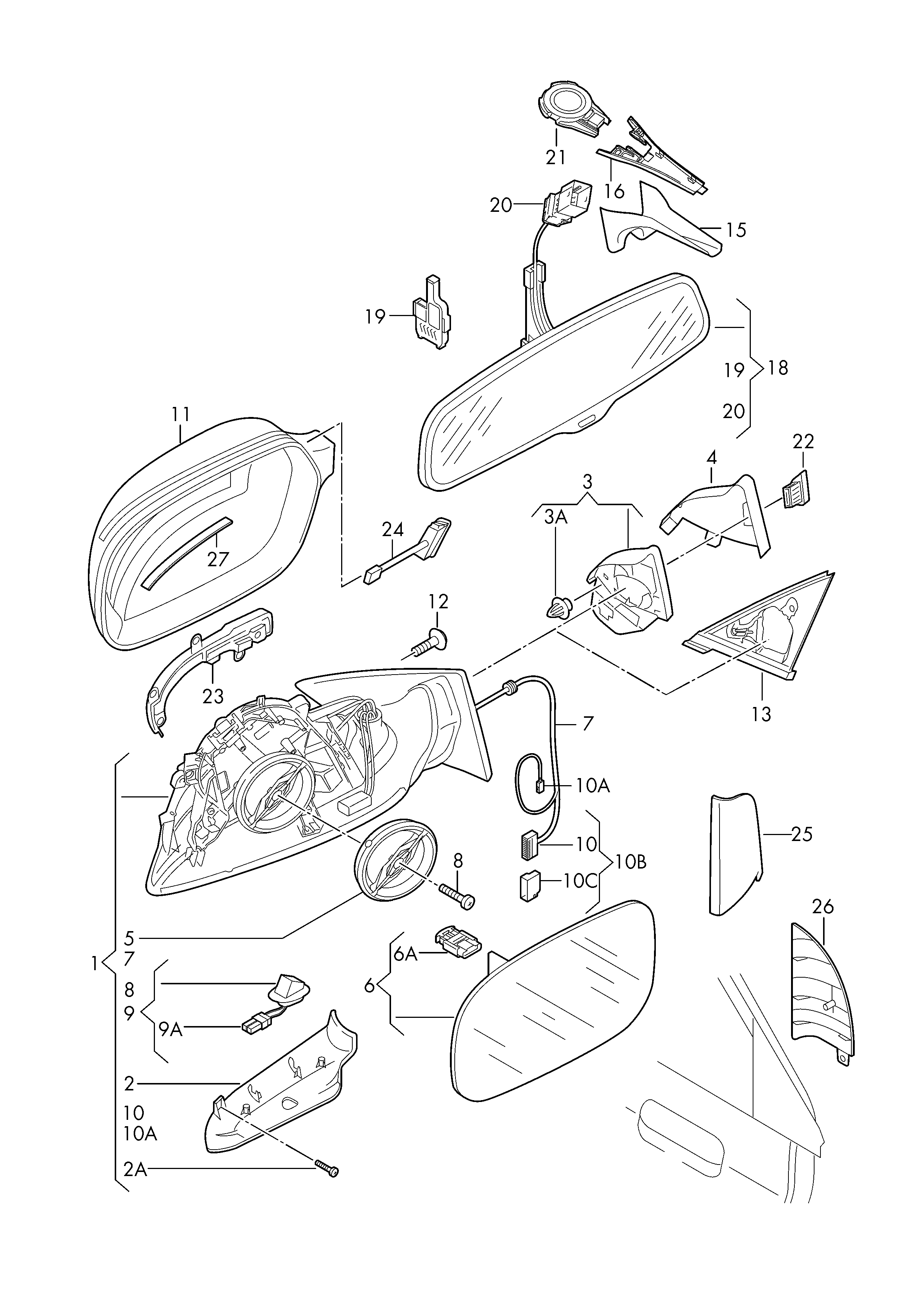 VAG 8K1857409AG - Kənar güzgü furqanavto.az