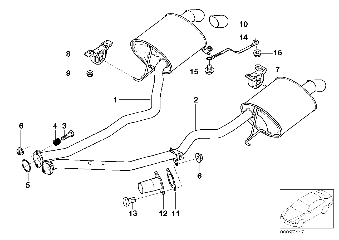 MAZDA 18307503582 - Yay, egzoz borusu furqanavto.az