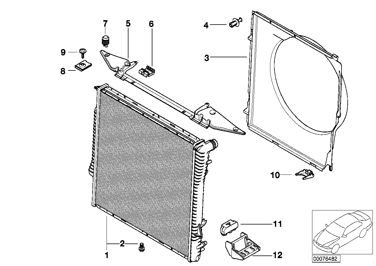 BMW 17 11 7 544 669 - Radiator, mühərrikin soyudulması furqanavto.az