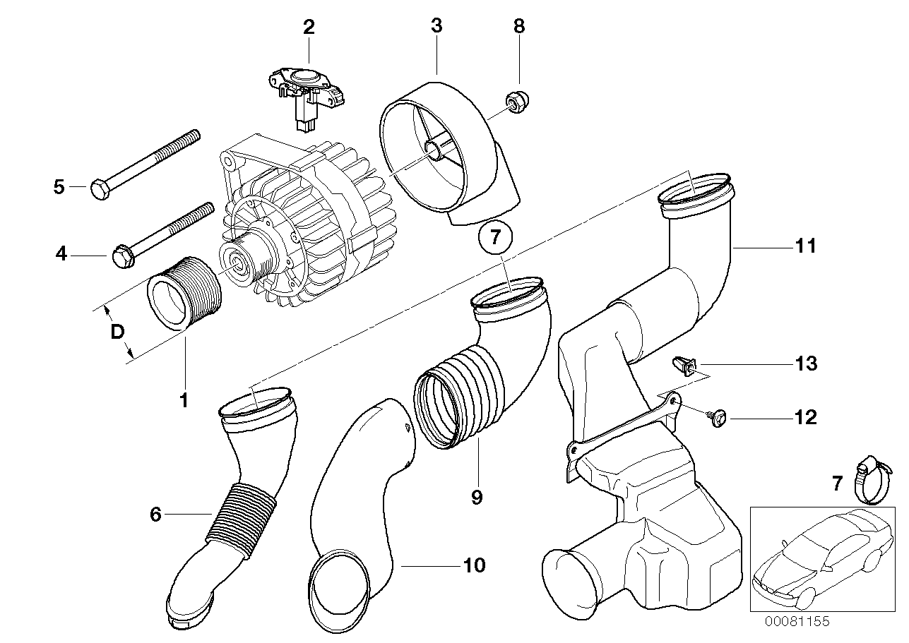 BMW 12317551153 - Gərginlik tənzimləyicisi, alternator furqanavto.az