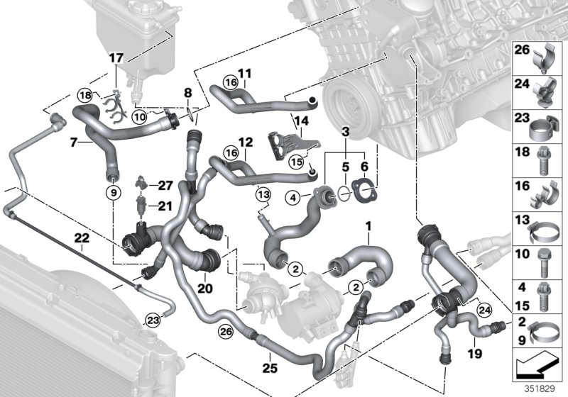 BMW 11537545278 - Conta, suqəbuledici manifold furqanavto.az