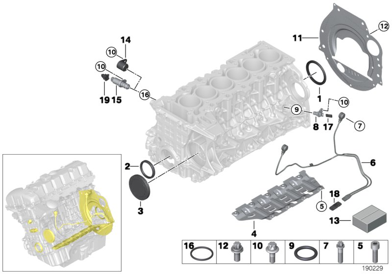 BMW 11 11 7 548 101 - Conta dəsti, krank qutusu furqanavto.az