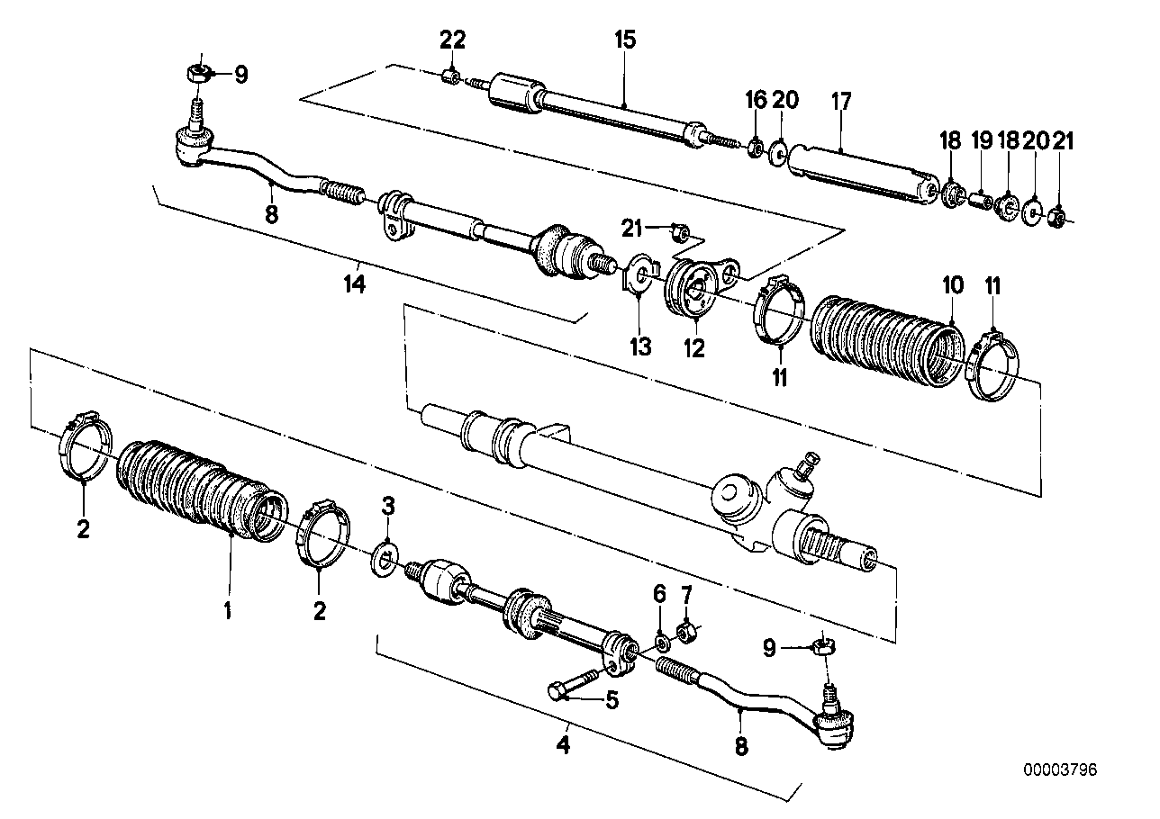 BMW 32 11 1 127 104 - Körük dəsti, sükan furqanavto.az