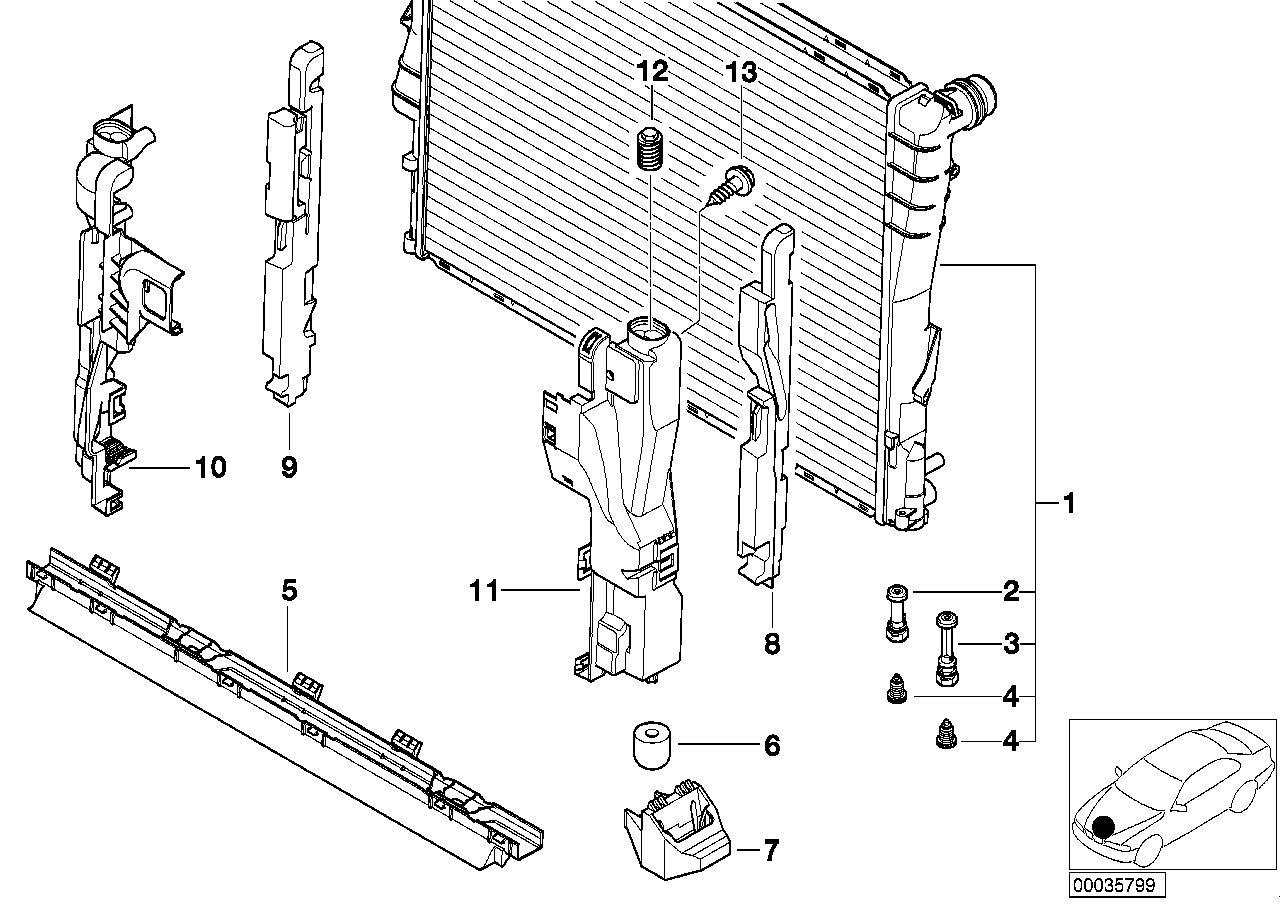 BMW 17 11 9 071 519 - Radiator, mühərrikin soyudulması furqanavto.az