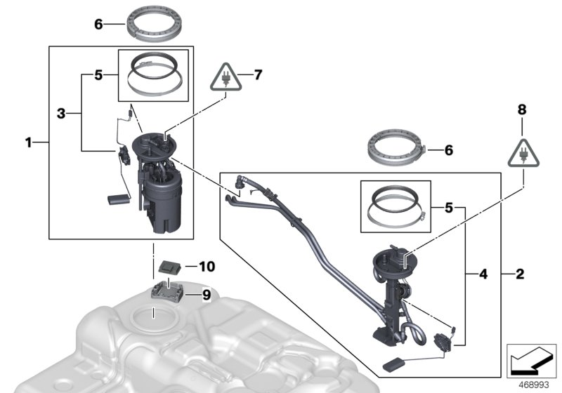 BMW 16 11 7 195 464 - Delivery unit w/ in-tank pump and filter furqanavto.az