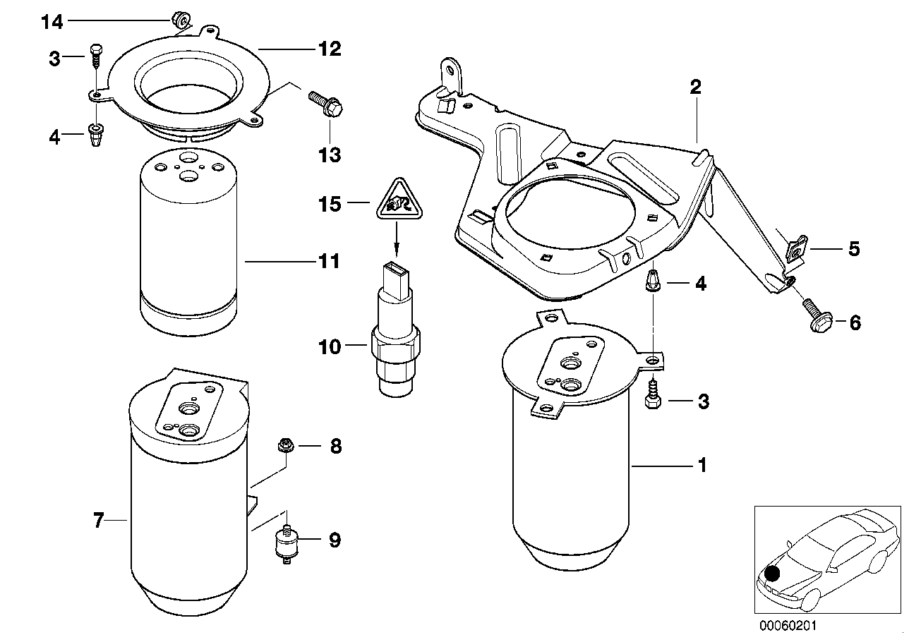 BMW 64 53 8 378 684 - Quruducu, kondisioner furqanavto.az