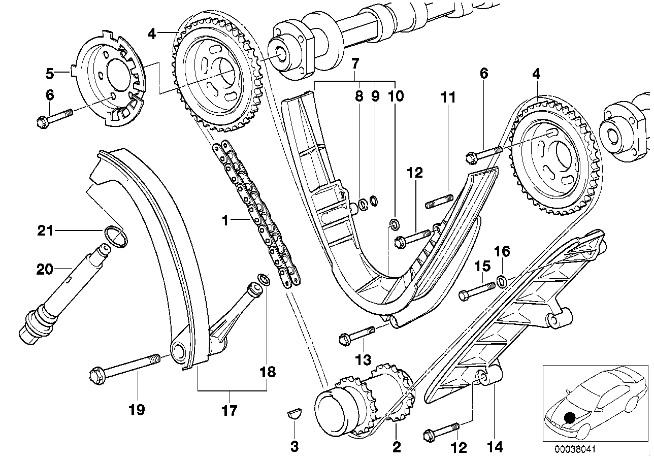 BMW 11 31 7 531 813 - Gərginlik, vaxt zənciri furqanavto.az