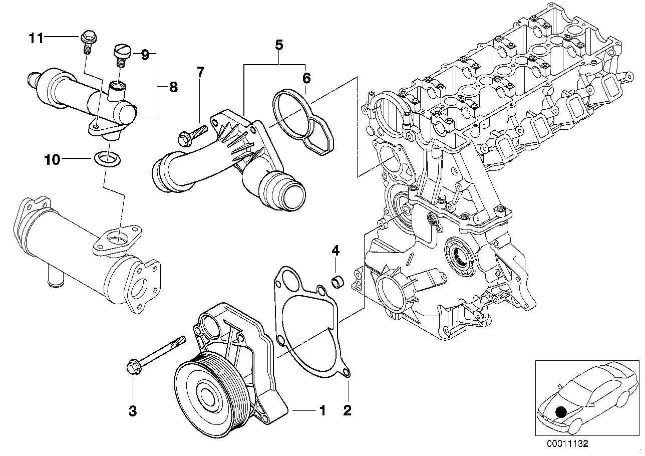 Mini 11 51 0 393 731 - Coolant pump, mechanical furqanavto.az