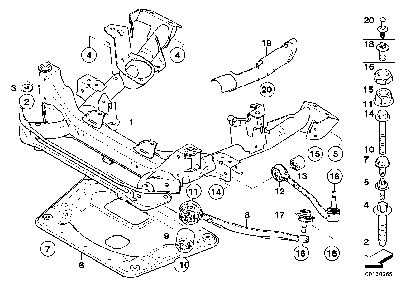 BMW 31 10 3 412 781 - Nəzarət Kolu / Arxa Qol furqanavto.az