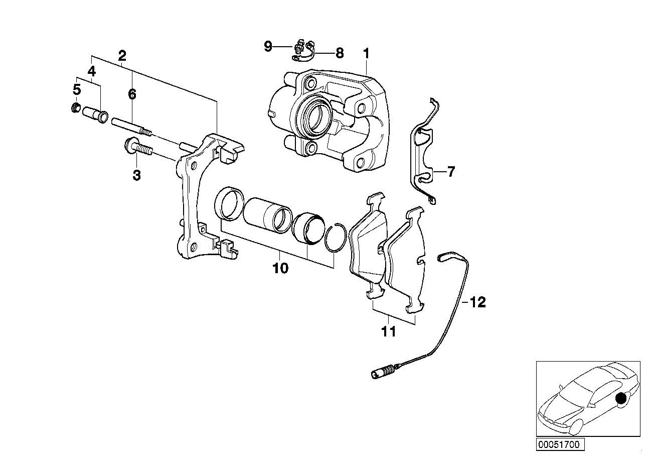 BMW (BRILLIANCE) 34 21 6 778 168 - Əyləc altlığı dəsti, əyləc diski furqanavto.az