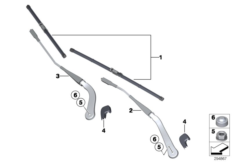 BMW (BRILLIANCE) 61 61 0 427 668 - Set of wiper blades furqanavto.az