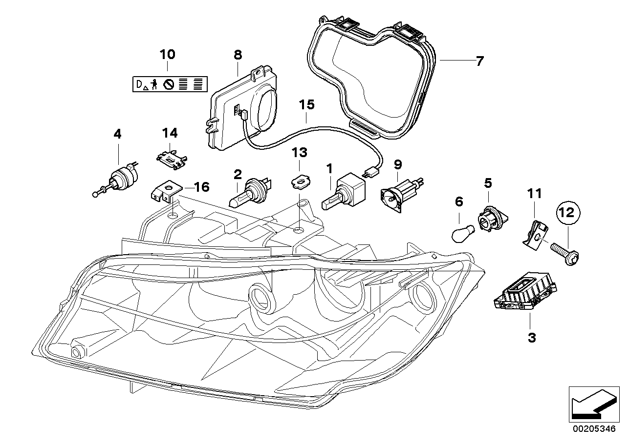 BMW 63 12 6 948 180 - Ballast, qaz buraxma lampası furqanavto.az